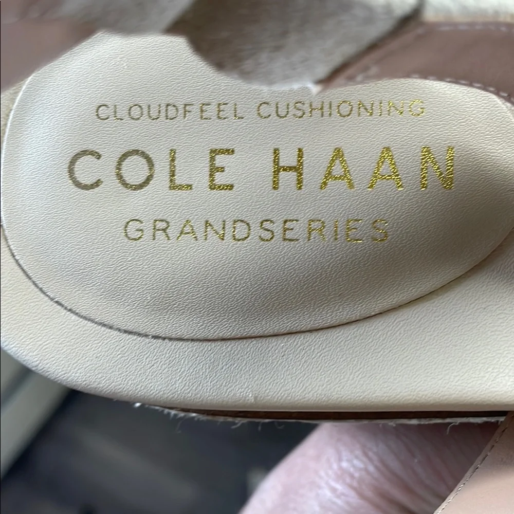 Cole Haan Cream‎ Wedge Sandals with Ankle Strap